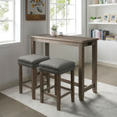 Caerleon 3 Pc. Counter Ht. Dining Set Model Cm3474Gy-Pt-3Pk-Sool By Furniture Of America